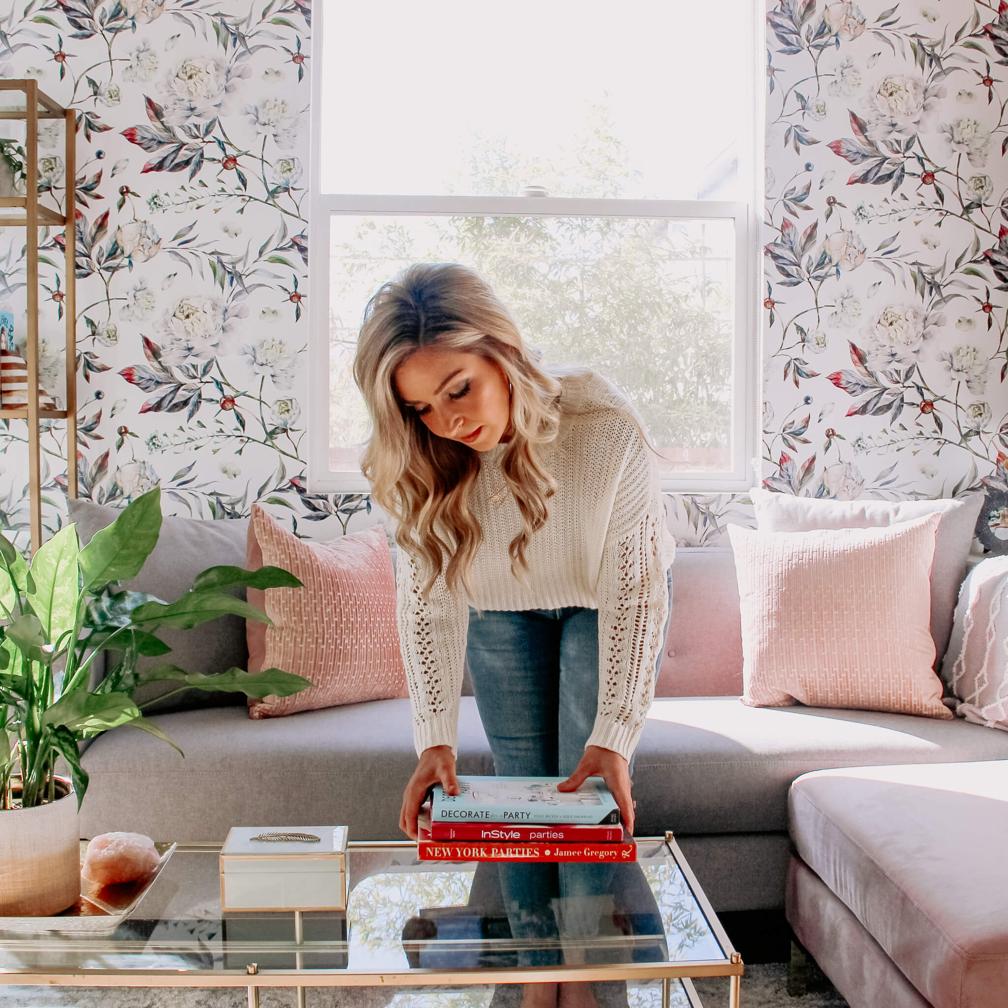 Styling my floral and blush themed modern office