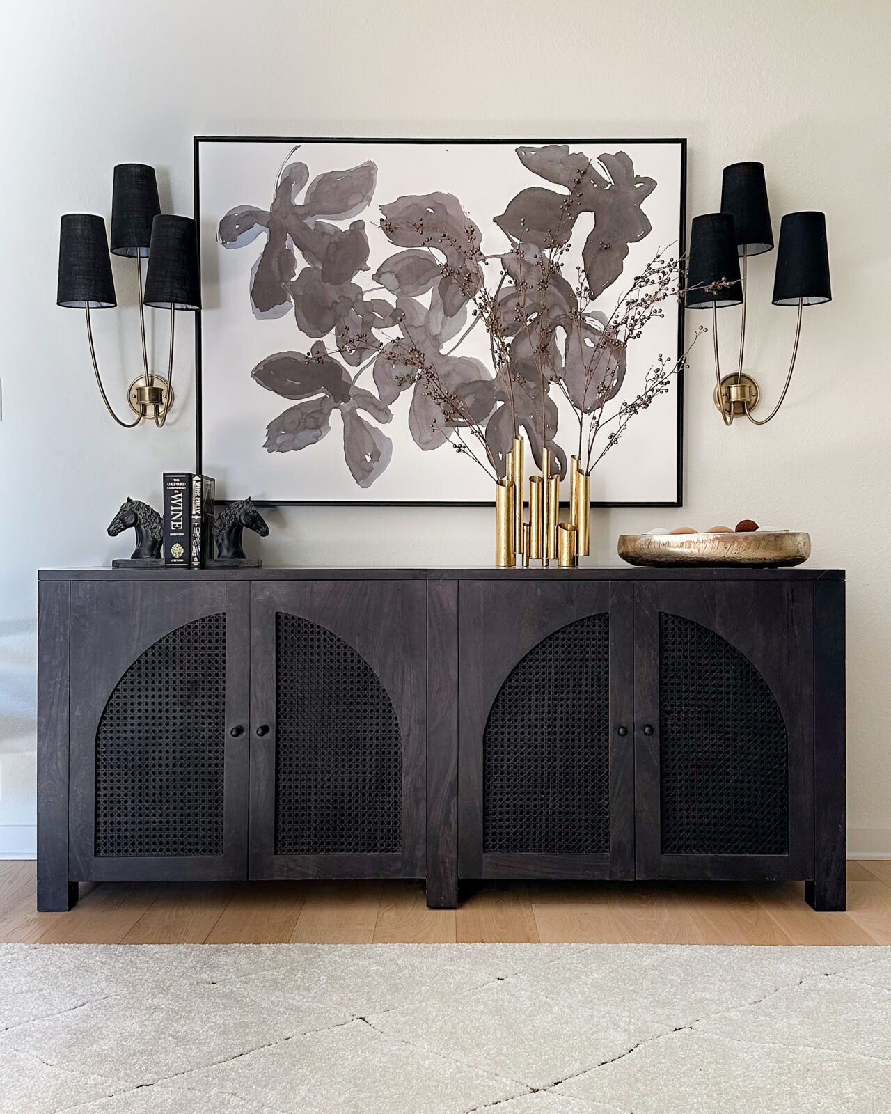 Home for the Holidays: Black Friday Deals on Chic Decor and Finds | black buffet table, rugs, dining room, decor finds, sales, deals